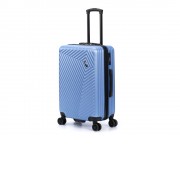 Чемодан TORBER Lama, синий, ABS-пластик, 43 х 25,5 х 67 см, 62 л