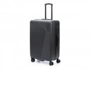 Чемодан TORBER Lama, чёрный, ABS-пластик, 49 х 29,5 х 77 см, 92 л