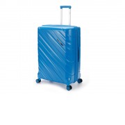 Чемодан TORBER В Отпуск, синий, полипропилен, 54,5 х 33,5 х 79 см, 135 л