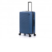 Чемодан TORBER Caspian, тёмно-синий, ABS-пластик, 49 х 29 х 78 см, 96 л