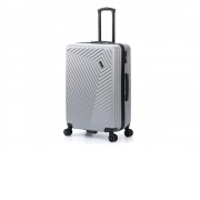 Чемодан TORBER Lama, серебристый, ABS-пластик, 49 х 29,5 х 77 см, 92 л