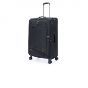 Чемодан TORBER Brosno, чёрный, нейлон 600D, 48 х 22 х 78 см, 85 л