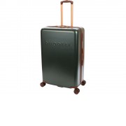 Чемодан BUGATTI Amelia, зеленый, поликарбонат / АБС-пластик, 50х29х76 см, 85 л