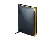 Ежедневник А5 полудатированный Imperium, черный (уголки и срез золото)
