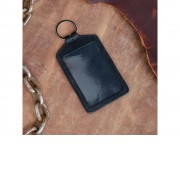 Кожаный бейдж для пропуска, черный