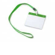 Ланъярд с карабином и бейджем POMEL, папоротниковый