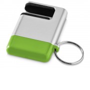 Подставка-брелок для мобильного телефона GoGo, серебристый/зеленый