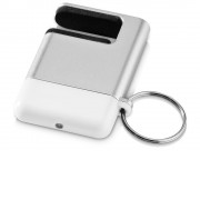 Подставка-брелок для мобильного телефона GoGo, серебристый/белый