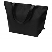 Сумка Reviver с донной складкой из нетканого переработанного материала RPET, черный