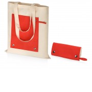 Складная хлопковая сумка для шопинга Gross с карманом, красный