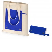 Складная хлопковая сумка для шопинга Gross с карманом, синий