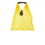 Авоська Dream М old style 15 литров с кожаными ручками, желтый (7)