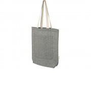 Эко-сумка Pheebs объемом 9 л из переработанного хлопка плотностью 150 г/м2 с передним карманом, heat