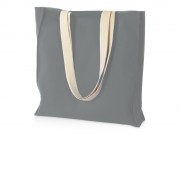 Сумка Donny их хлопка с донной складкой и парусиновыми ручками, серый