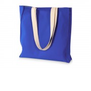 Сумка Donny их хлопка с донной складкой и парусиновыми ручками, синий