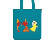 Сумка из плотного хлопка Бременские музыканты, 220 г/м2, бирюзовый 320C NEW