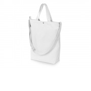 Сумка Helfer из хлопка на кнопке с регулирующейся лямкой, белый