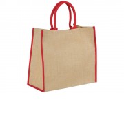 Сумка для покупок, натуральный/красный