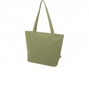 Panama эко-сумка на молнии из переработанных материалов по стандарту GRS объемом 20 л - Оливковый