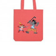 Сумка из плотного хлопка Ну, погоди!, 220 г/м2, коралловый