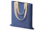 Сумка для шопинга Steady из хлопка с парусиновыми ручками, 260 г/м2, голубой
