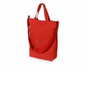 Сумка Helfer из хлопка на кнопке с регулирующейся лямкой, красный