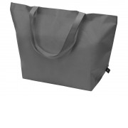 Сумка Reviver с донной складкой из нетканого переработанного материала RPET, серый