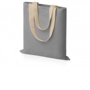 Сумка для шопинга Steady из хлопка с парусиновыми ручками, 260 г/м2, серый