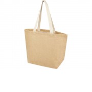 Эко-сумка Juta 12 л из джута плотностью 300 г/м2, белый