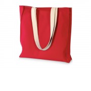 Сумка Donny их хлопка с донной складкой и парусиновыми ручками, красный