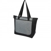 Двухцветная эко-сумка Reclaim на молнии объемом 15 л, изготовленная из переработанных материалов по стандарту GRS, серый яркий