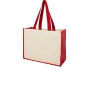 Сумка-тоут Varai для покупок из холщового хлопка и джута (плотность 320 г/м2), красный