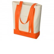 Сумка для шопинга Cotton, натуральный/оранжевый