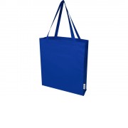 Madras эко- сумка с ластовицей из переработанного хлопка, сертифицированного согласно GRS, плотностью 140 г/м² - Ярко-синий