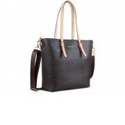 Сумка-шоппер BUGATTI Ella, тёмно-коричневая, полиуретан, 47,5х12х32 см