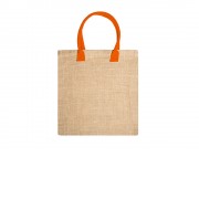 Сумка NIMES из натурального джута, бежевый/оранжевый