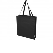 Madras эко- сумка с ластовицей из переработанного хлопка, сертифицированного согласно GRS, плотностью 140 г/м² - сплошной черный