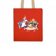 Сумка 260 г/м2 с парусиновыми ручками Карлсон, красный