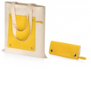 Складная хлопковая сумка для шопинга Gross с карманом, желтый