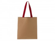 Сумка-шопер Papyrus из моющейся крафт-бумаги, натруальный/красный
