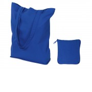 Складывающаяся сумка Skit из хлопка на молнии, синий