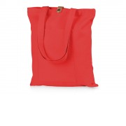 Cумка Clip из хлопка 340 г/м2 с застежкой из экокожи, красный