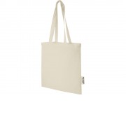Эко-сумка Madras объемом 7 л из переработанного хлопка плотностью 140 г/м2, натуральный