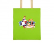 Сумка двухцветная 180 г/м2 Карлсон, зеленое яблоко/натуральный