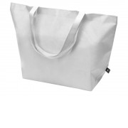 Сумка Reviver с донной складкой из нетканого переработанного материала RPET, белый