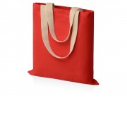 Сумка для шопинга Steady из хлопка с парусиновыми ручками, 260 г/м2, красный