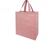 Pheebs, эко-сумка из переработанного хлопка, плотность 150 г/м2, красный меланж