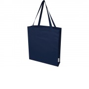 Madras эко- сумка с ластовицей из переработанного хлопка, сертифицированного согласно GRS, плотностью 140 г/м² - Темно - синий