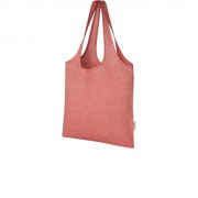 Модная эко-сумка Pheebs объемом 7 л из переработанного хлопка плотностью 150 г/м2, красный меланж