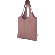 Модная эко-сумка Pheebs объемом 7 л из переработанного хлопка плотностью 150 г/м2, бордовый меланж